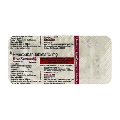 RIVOXAMAC 15 Tablet 10's - Blood Clot-Ant