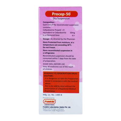 PROCEP 50mg Dry syrup 30ml - Bacterial Infections-Cep
