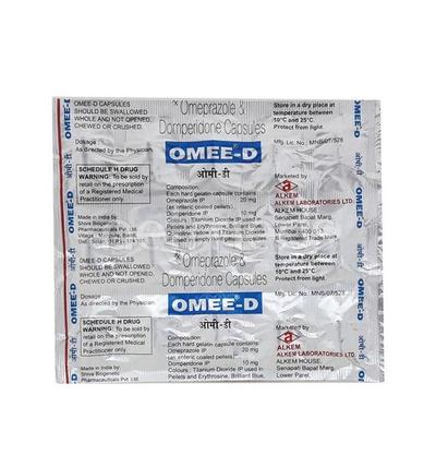 Omee D Capsule 15'S - Ulcer/Reflux/Flatulence-Aaa