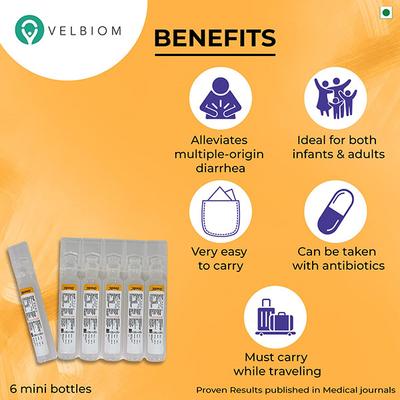 Velbiom OneBC Probiotic Oral Suspension (Pack of 6 x 5 ml) - Digestive Health
