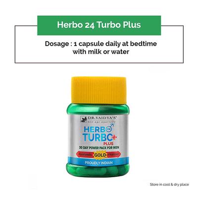 Dr.Vaidya's Herbo 24 Turbo Plus Capsule 30's - Sexual Healthcare