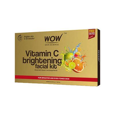 WOW Skin Science Vitamin C Brightening Facial Kit with Rose Water 85 ml - Scrubs & Exfoliants