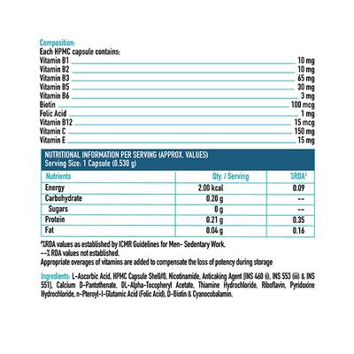 HealthKart HK Vitals B-Complex Capsule 60's - Multi-Vitamins