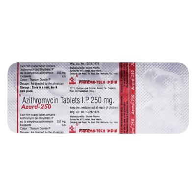 AZARD 250 Tablet 10's - Bacterial Infections-Mac