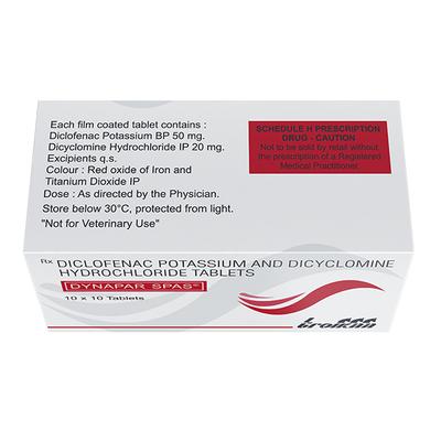 Dynapar Spas Tablet 10'S - Muscle Cramps/Spasticity-Mus