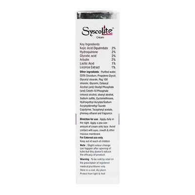 SYSCOLITE Cream 20gm - Hyperpigmentation-Oth