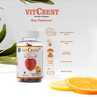HealthBest VitCbest Vitamin C + Zinc Gummies 30's - Multi-Vitamins