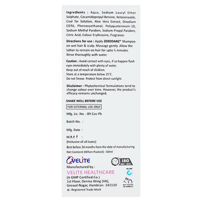 ZERODANZ Shampoo 60ml - Fungal Infections-Taa