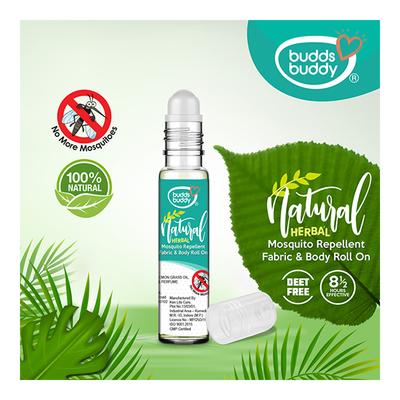 Buddsbuddy Natural Herbal Mosquito Repellent Fabric & Body Roll On 10 ml - Mosquito Repellent