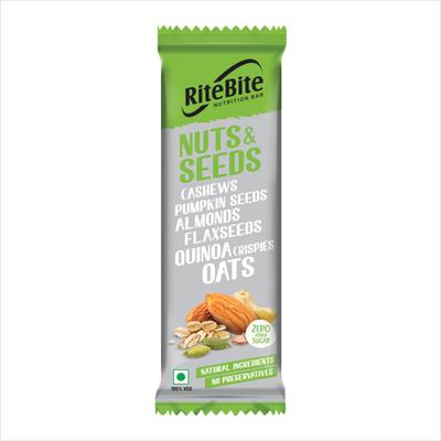 RiteBite Nuts & Seeds Bar (Pack of 12) - Nutritional Bars