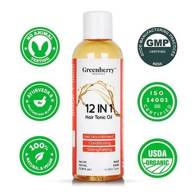 Greenberry Organics 12 in 1 Hair Tonic Oil 100 ml - Hair Oils