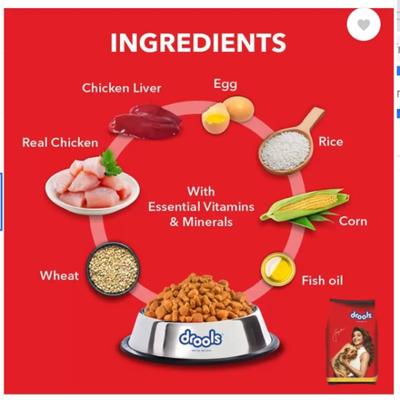 Drools Chicken and Egg Puppy Dog Food (with Free Calcium Milkbone 190 gm) 3 kg - Petfood
