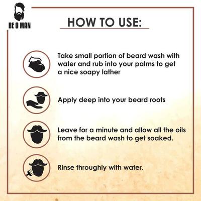 Beoman Amber Combo (Beard Wash 100 ml + Beard Oil 30 ml) - Beard Wash