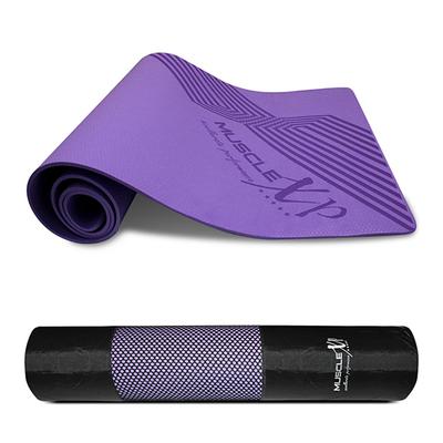 MuscleXP Designer Yoga Mat with Cover Bag - Purple 1's - Workout Essentials