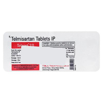 TELSART 20 Tablet 10's - Hypertension-Ang