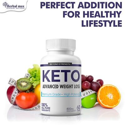 Herbal Max Keto Advanced Weight Loss Dietary Supplement 800 mg Capsule 60's - Weight Loss