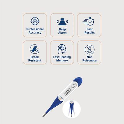 Dr Amgenic Digital Thermometer - Flexible Head - Thermometer & Oximeter