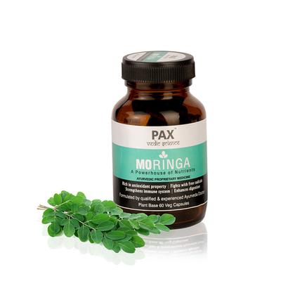 PAX Vedic Science Moringa Veg Capsule 60's - Herbal Dietary Supplement