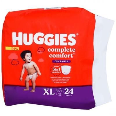 Huggies Complete Comfort 5 in 1 Dry Diaper Pants (XL) 24's - Diapers & Wipes