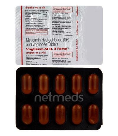 Voglikem M 0.3mg Forte Tablet 10'S - Diabetes-Ant