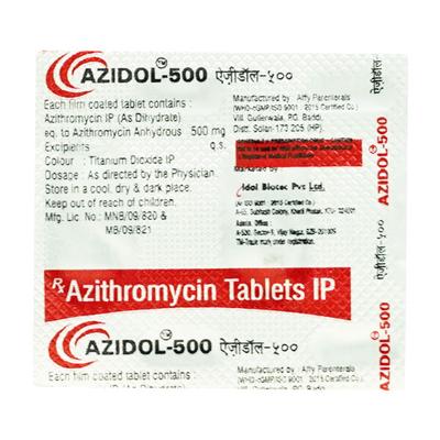 AZIDOL 500 Tablet 3's - Bacterial Infections-Mac