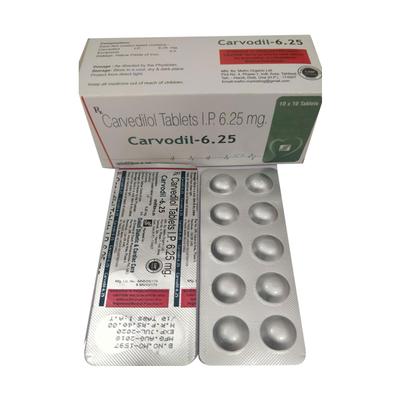CARVODIL 6.25 Tablet 10's - Hypertension-Bet