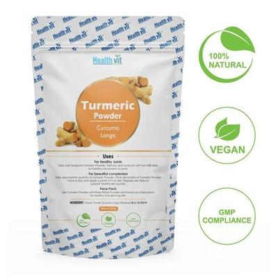 HealthVit Natural Turmeric (Curcuma Longa) Powder 100 gm - Herbal Dietary Supplement