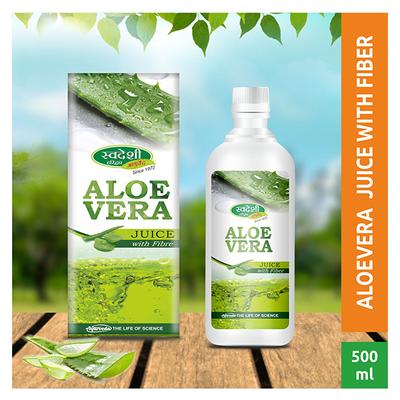 Swadeshi Ayurved Aloevera With Fibre Juice 500 ml - Ayurvedic Juices