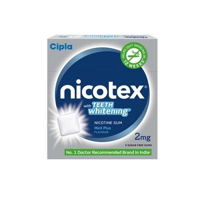 Nicotex Teeth Whitening 2mg Chew Gum - Mint Plus Flavour 9's - Nicotine Gums/Lozenges