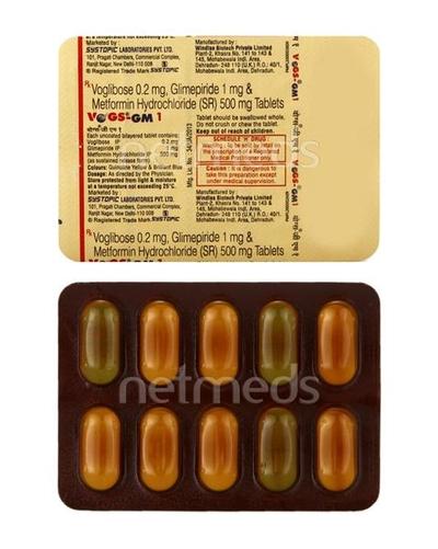 Vogs GM 1mg Tablet 10'S - Diabetes-Ant