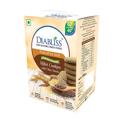 Diabliss Diabtic Friendly Chia Seed Millet Cookies 150 gm - Nutritional Bars