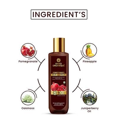 Khadi Organique Hair Cleanser - Pomegranate 200 ml - Personal Care (Ayush)