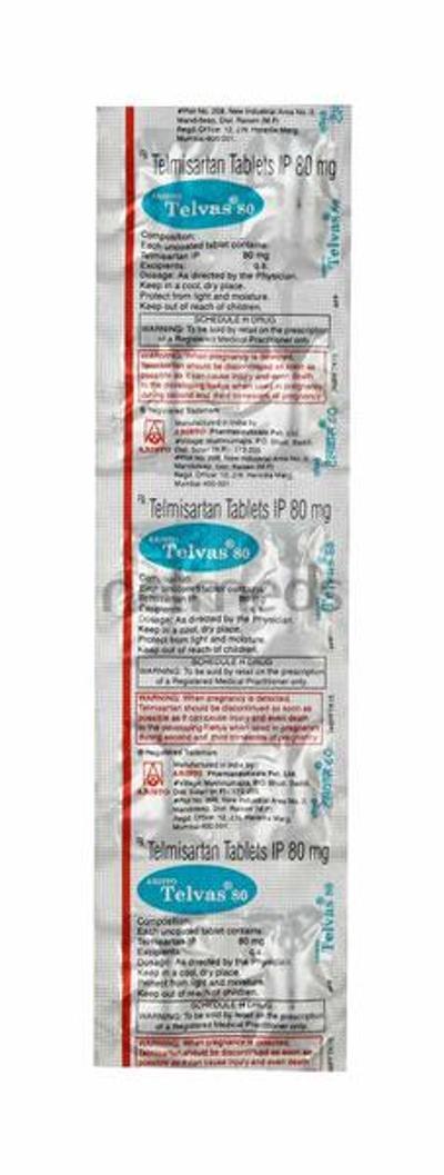Telvas 80mg Tablet 10'S - Hypertension-Ang