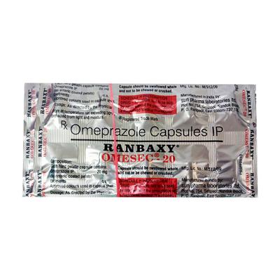 Omesec 20mg Capsule 10'S - Ulcer/Reflux/Flatulence-Aaa