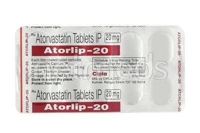Atorlip 20mg Tablet 10'S - High Cholesterol-Dys
