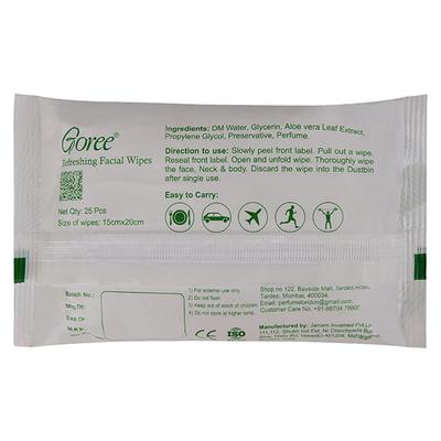 Goree Refreshing Facial Wipes - Avocado 25's - Facial Wipes & Tissues
