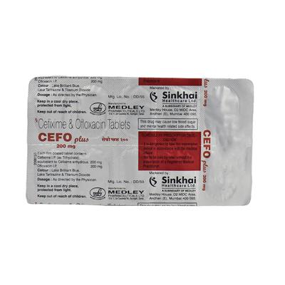 Cefo Plus 200mg Tablet 10'S - Bacterial Infections-Cep