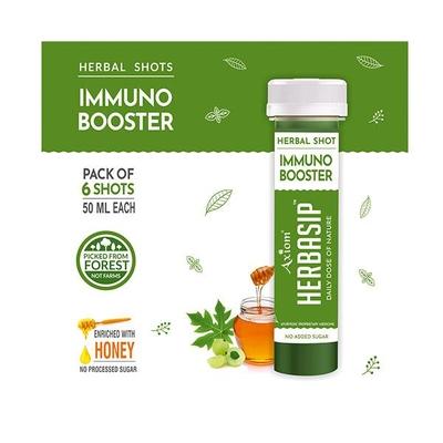 Axiom Herbasip Immuno Booster Juice Shots (Pack of 6 X 50 ml) - Ayurvedic Juices
