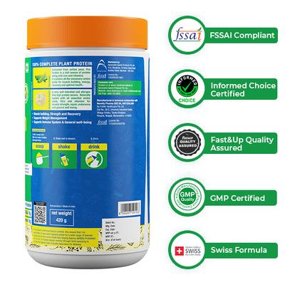 Fast&Up Plant Protein Powder - Vanilla Cupcake Flavour 420 gm - Whey Proteins