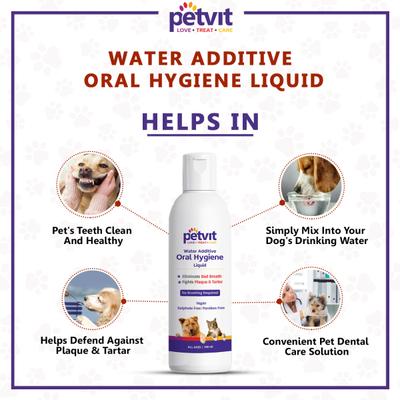 Petvit Oral Hygiene Liquid - All Breeds of Dogs & Cats 100 ml - Petfood