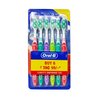 Oral B Cavity Defense Toothbrush - Soft (Pack of 6) (N) - Toothbrushes
