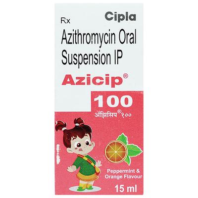 AZICIP 100 PEPPERMINT & ORANGE FLAVOUR Oral Suspension 15ml - Bacterial Infections-Mac