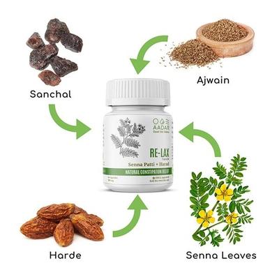 Aadar Re-Lax Capsules 60's-Ayurvedic Digestion Support and Bowel Wellness Capsules - Health Products