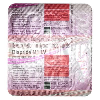 Diapride M1 LV Tablet 15'S - Diabetes-Ant