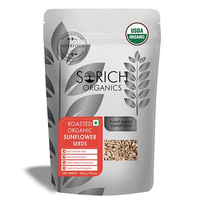 Sorich Organics Roasted Sunflower Seeds 200 gm - Nutritional Bars