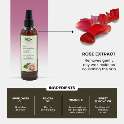 Rica After Wax Lotion - Rose 250 ml - Lotions & Creams