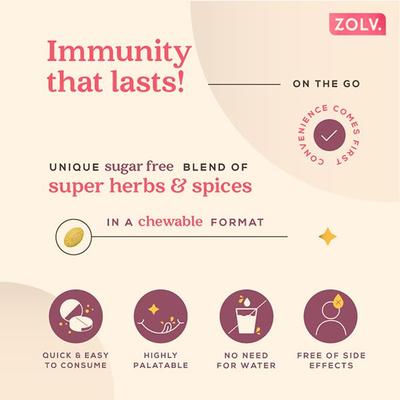 Zolv Kadha Sugar Free Instachews Tablet 45's - Herbal Dietary Supplement