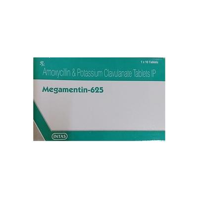 Megamentin 625mg Tablet 10'S - Bacterial Infections-Pen