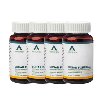 Age Ayurveda Sugar Formula Veg. Capsule (Pack of 4 x 60's) - Diabetes Care (Ayush)