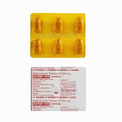 Azimac 500mg Tablet 6'S - Bacterial Infections-Mac